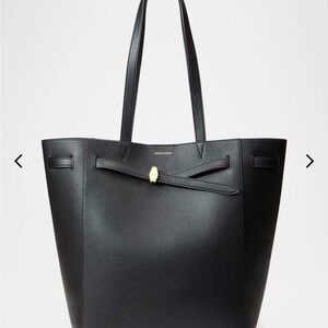 Veronica Beard Dash Black Leather Tote